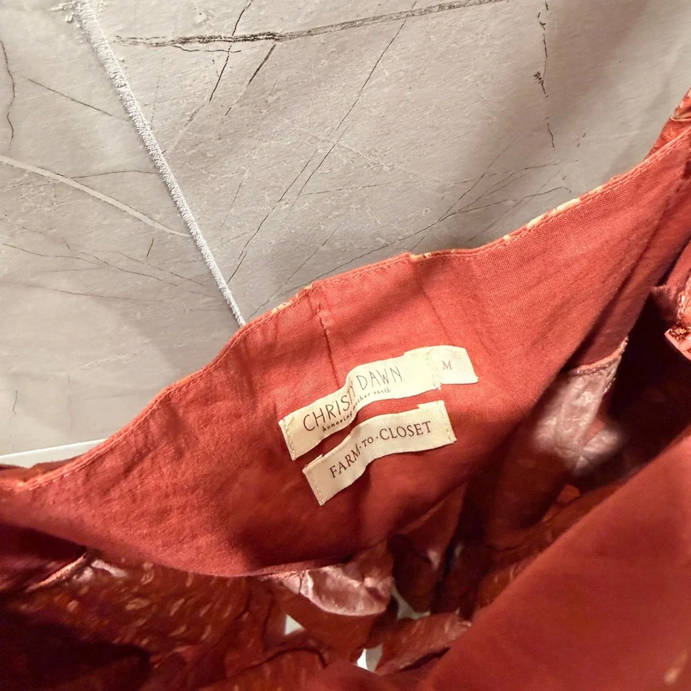 Christy Dawn Adele Dress in Red Oat Straw size Medium - Picture 6 of 13